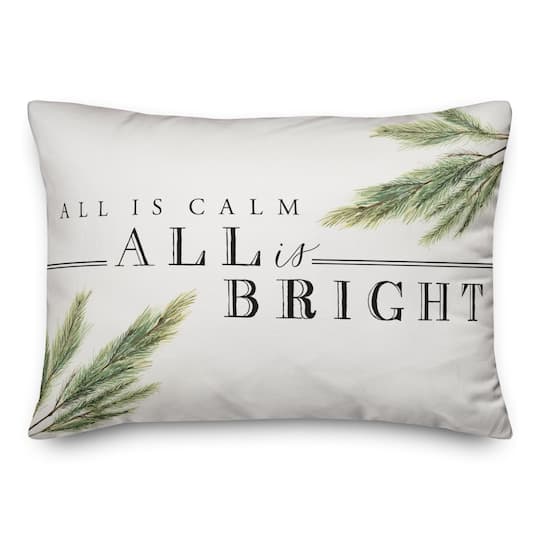 All Is Bright 14x20 Throw Pillow